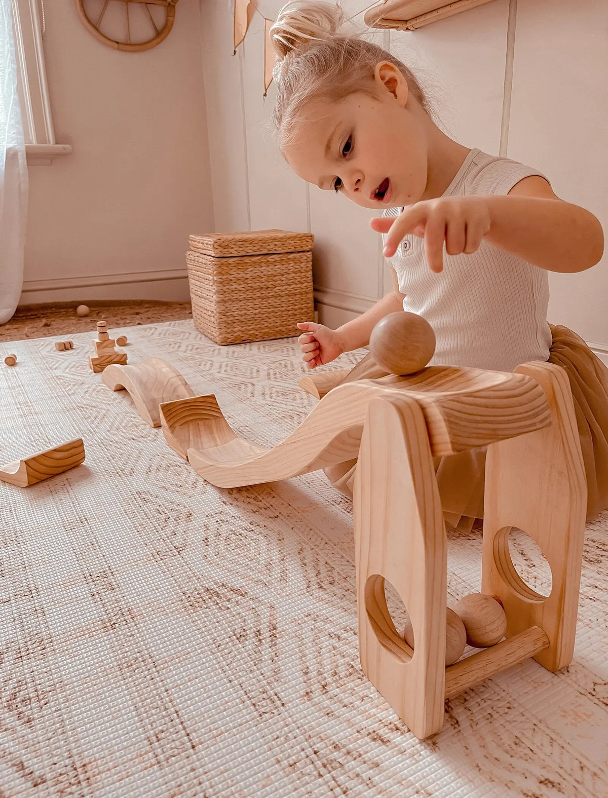 Smash Jump and Roll! — Australian-made wooden ball-roll smash and jump game for early childhood STEM play