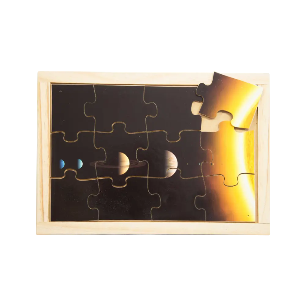 Solar System Puzzle — hand-painted wooden jigsaw puzzle — Australian-made early learning resource, ages 3+