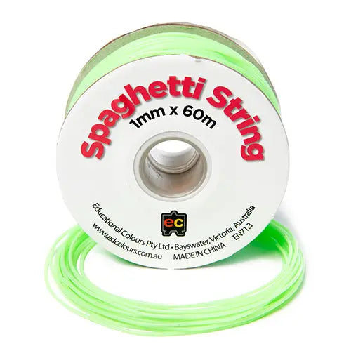 Spaghetti String Craft Roll 60m x 1mm — Pale Green craft roll for early childhood art activities