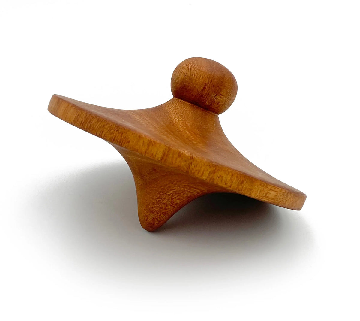 Spinning Top 12cm Natural — 12cm natural wooden spinning top for early childhood play
