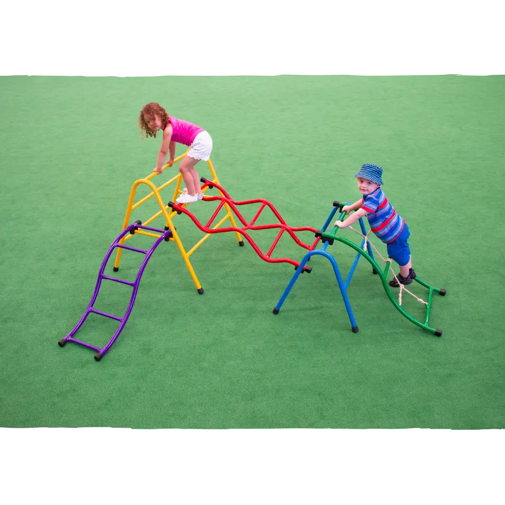 Standard Playset — Australian-made wooden outdoor climbing frame playset for early childhood centres