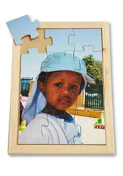 Hat Sun Safety Puzzle — hand-painted wooden jigsaw puzzle teaching sun safety, Australian-made early learning resource