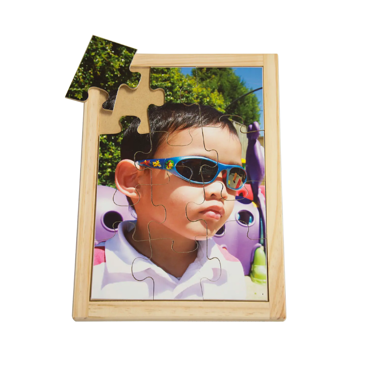 Sunglasses Sun Safety Puzzle — hand-painted wooden jigsaw puzzle — Australian-made sun safety learning resource