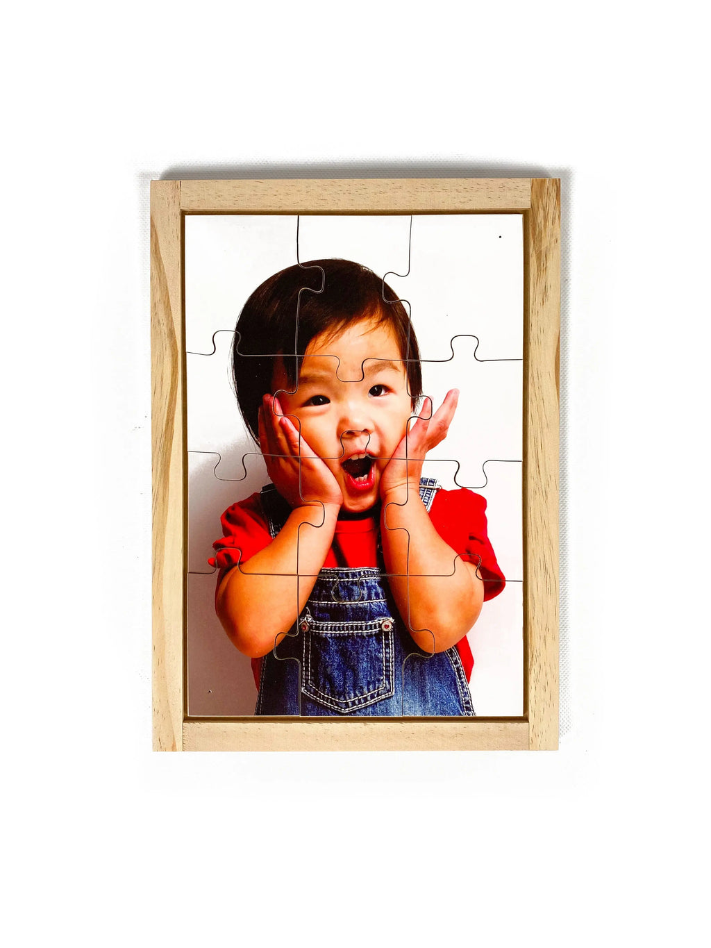 Surprised Girl Puzzle — hand-painted wooden jigsaw puzzle — Australian-made early learning resource, ages 3+