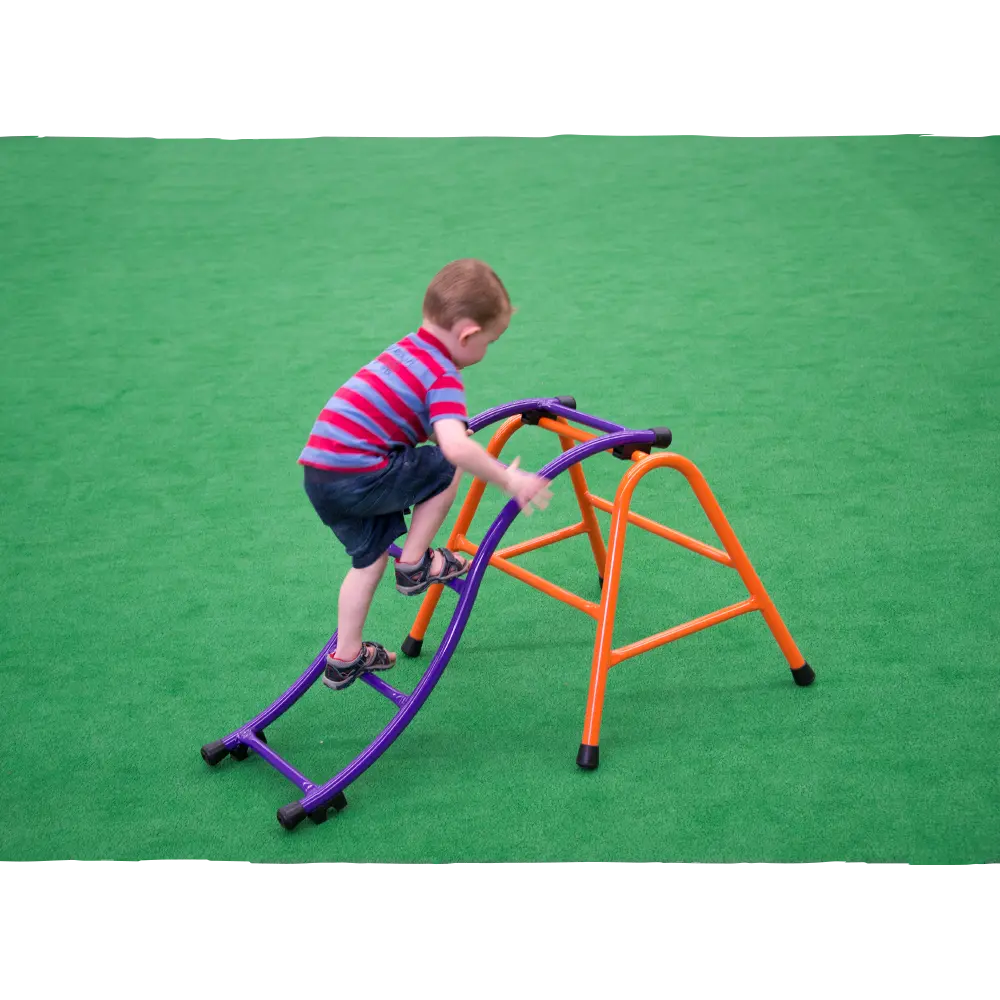 Swirly Curl — Australian-made wooden climbing frame slide attachment for early childhood centres