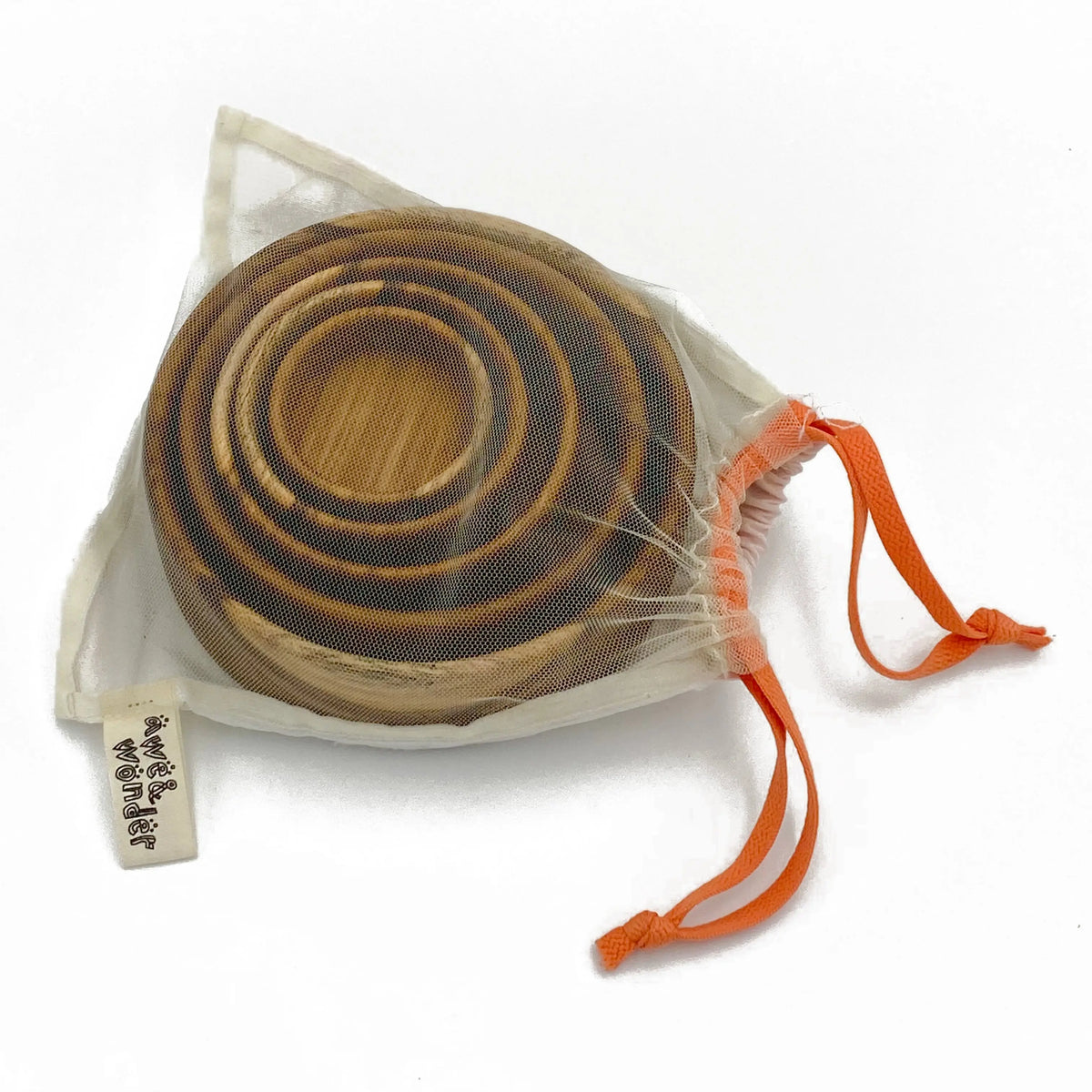 Teak Nesting Bowl Set — additional view showing bowls nested