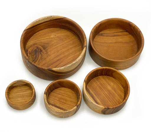 Teak Nesting Bowl Set 5 Set