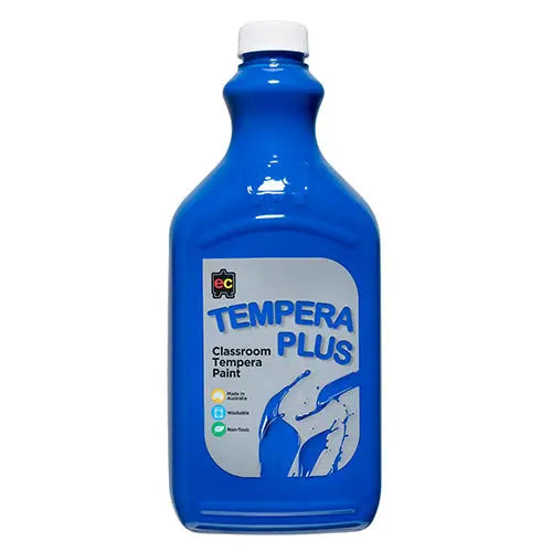 Tempera Plus Paint 2L Bottle — Brilliant Blue tempera paint for early childhood classroom art