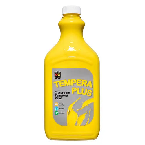 Tempera Plus Paint 2L Bottle — Brilliant Yellow tempera paint for early childhood classroom art