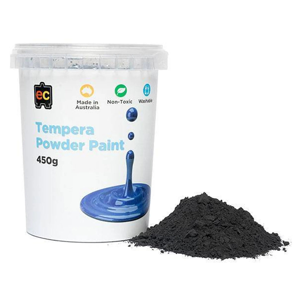 Tempera Powder Paint — Black tempera powder paint for early childhood classroom art