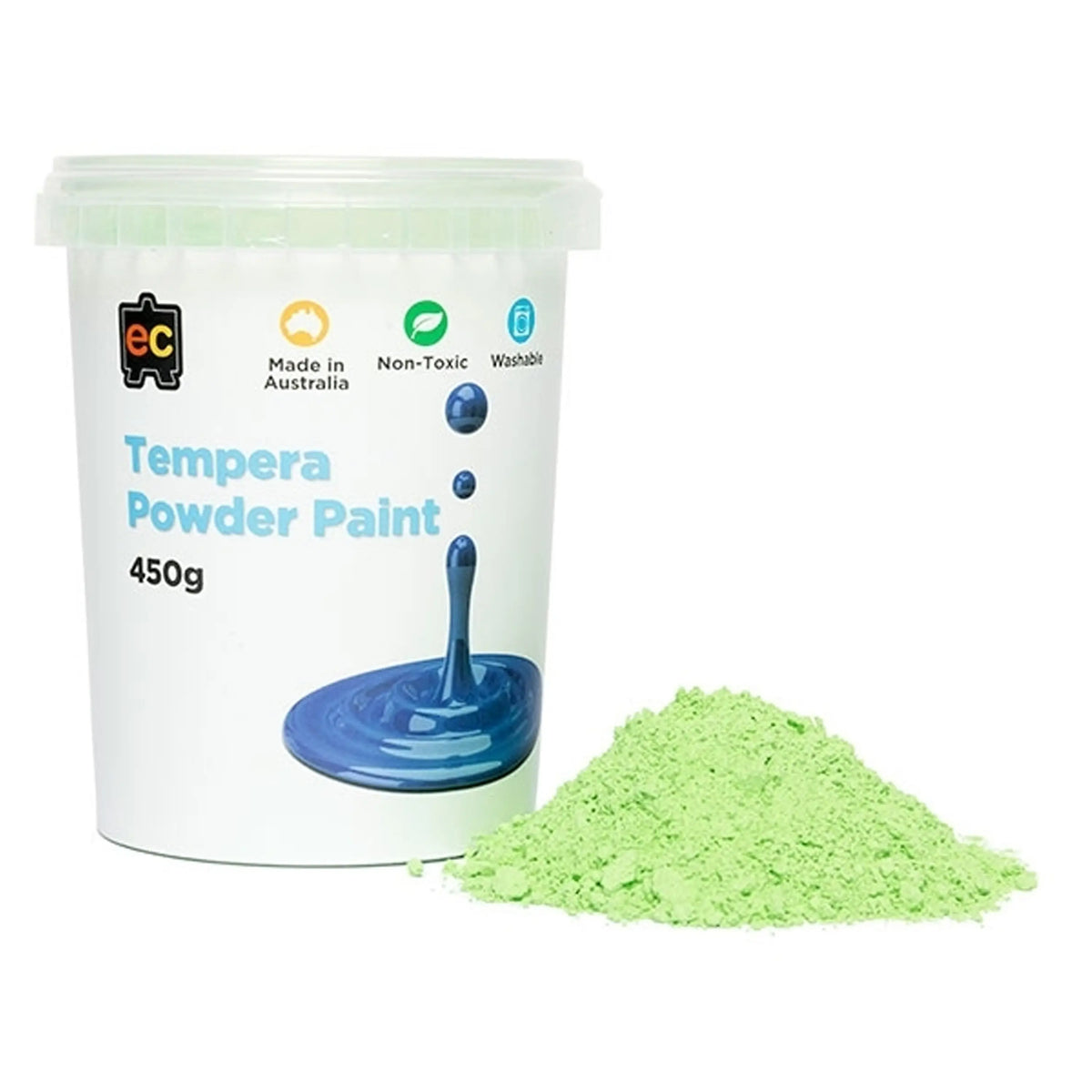 Tempera Powder Paint — Green tempera powder paint for early childhood classroom art