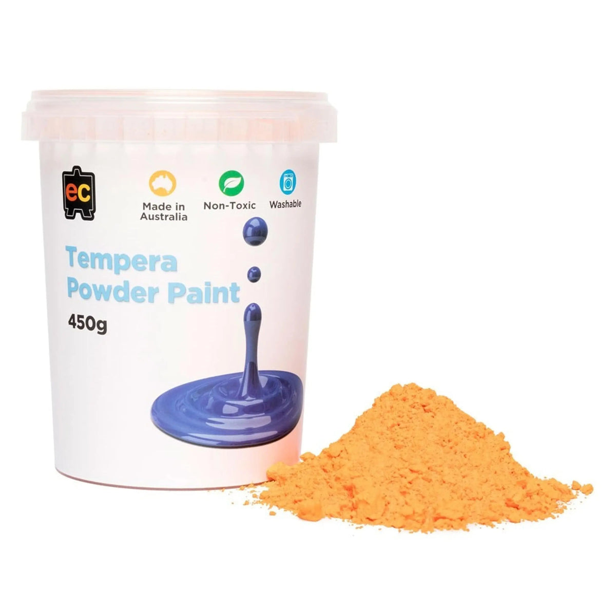 Tempera Powder Paint — Orange tempera powder paint for early childhood classroom art