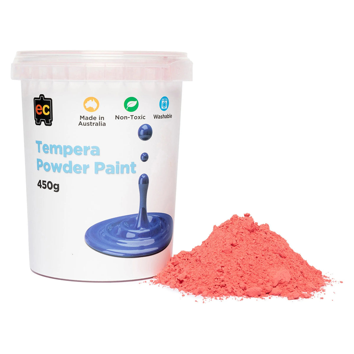 Tempera Powder Paint — Red tempera powder paint for early childhood classroom art