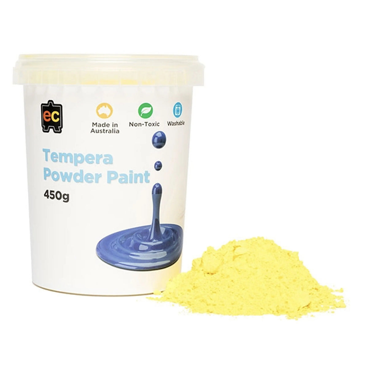 Tempera Powder Paint — Yellow tempera powder paint for early childhood classroom art