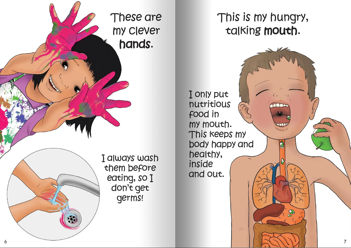 This is my healthy body Big Book with FREE Large anatomy poster! — view 4