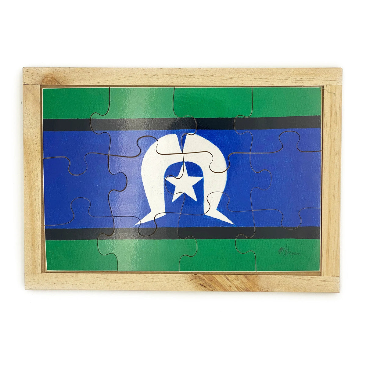 Australian Indigenous Flag Puzzles — Torres Strait Islander flag puzzle