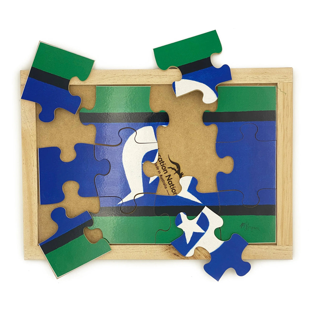 Australian Indigenous Flag Puzzles — Torres Strait Islander flag puzzle alternative view