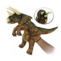 Triceratops Puppet (Brown/Green) 43cm L
