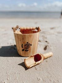 Wooden Bucket and Small Shovel - Turtle