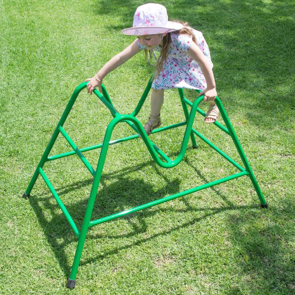 Twin Peaks Trestle — outdoor wooden twin peaks trestle for active play, Australian-made
