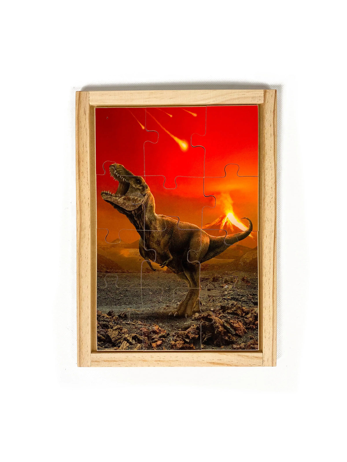 Tyrannosaurus Rex Puzzle — hand-painted wooden jigsaw puzzle — Australian-made early learning resource, ages 3+