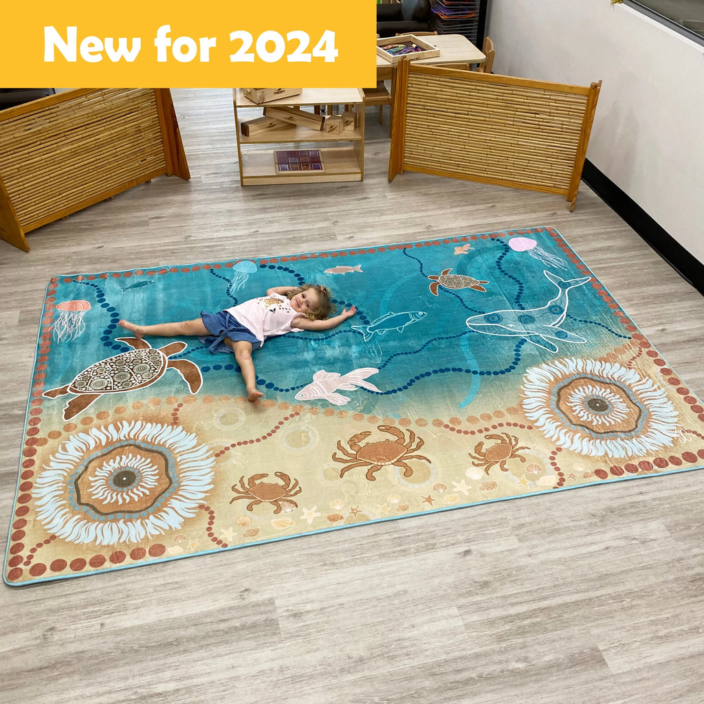 Indigenous Dreaming Rug set of 3 — Under the Sea Dreaming rug included in set