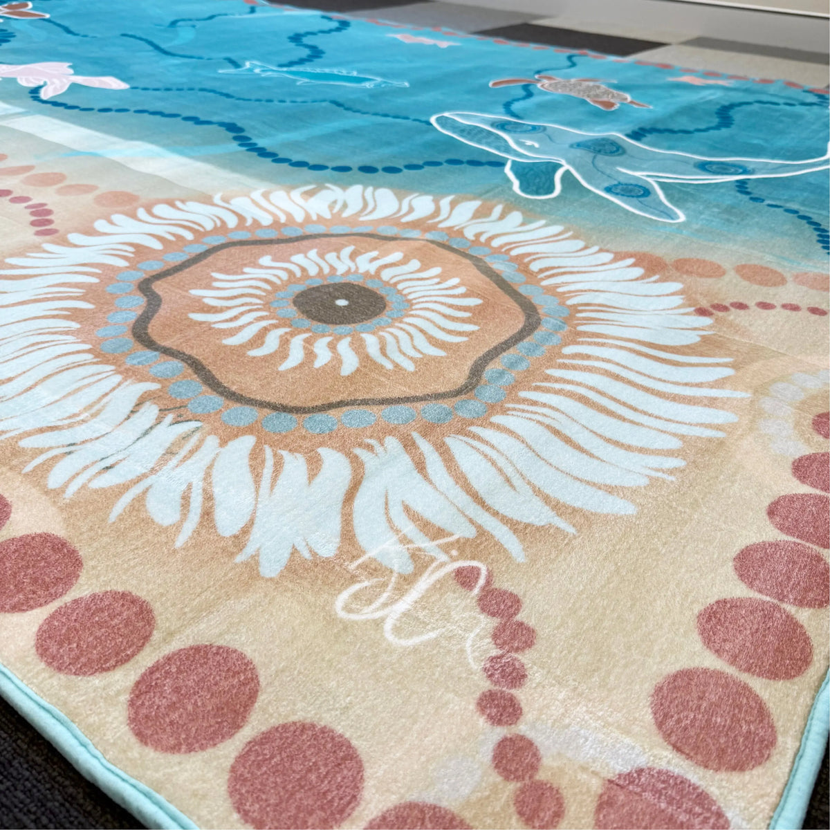 Under the Sea Dreaming Indigenous Rug — alternative classroom display view