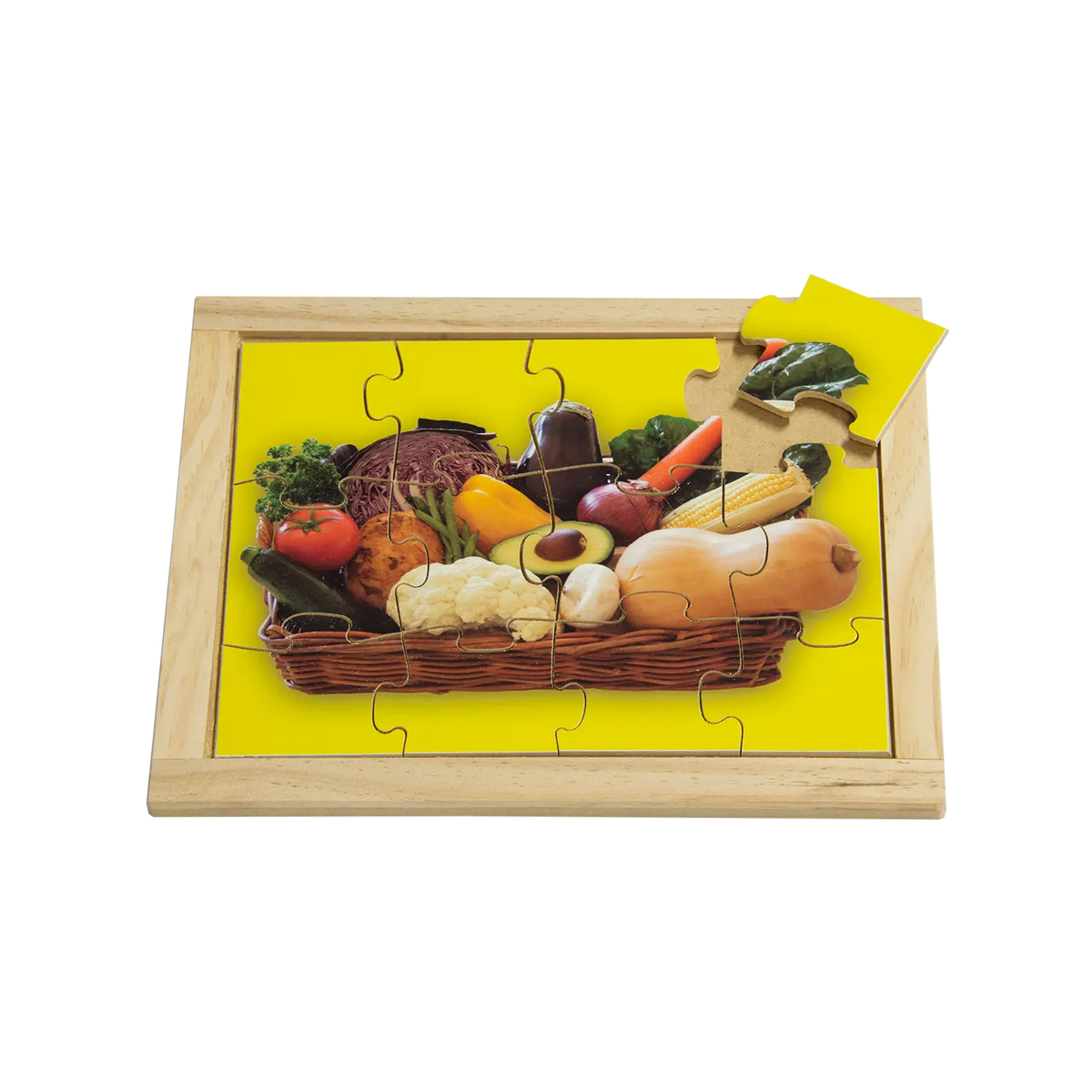 Vegetables Small Puzzle — hand-painted wooden jigsaw puzzle — Australian-made healthy food early learning resource
