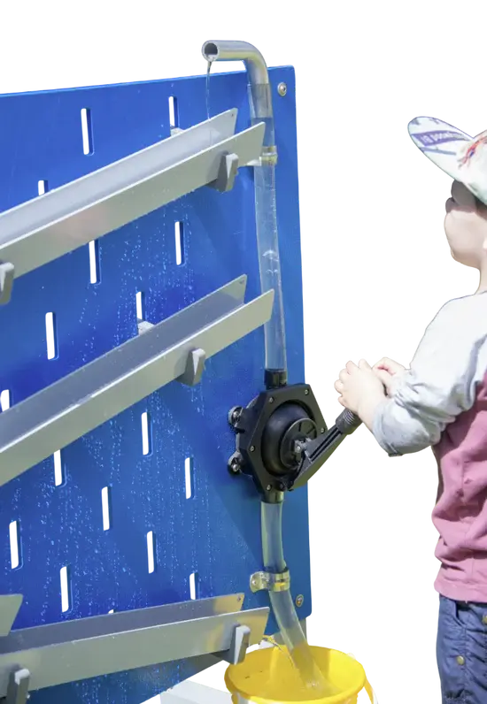 Water Wall Pump — outdoor water wall pump for early childhood sensory water play