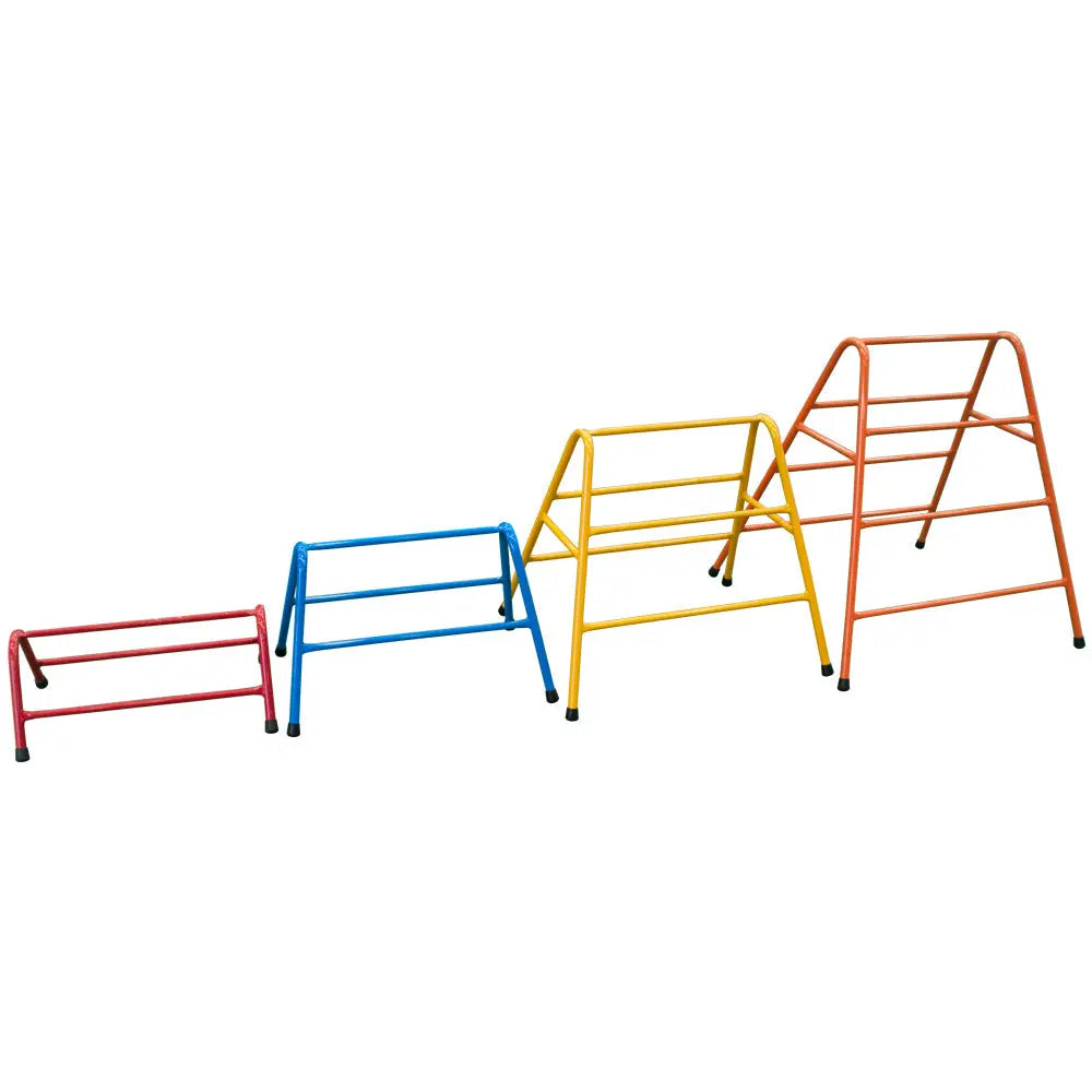 Wide Trestle — wide outdoor wooden trestle for active play, Australian-made early childhood equipment