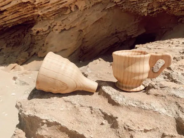 Wooden Funnel & Large Cup Set — wooden funnel and large cup set for early childhood sand and water play