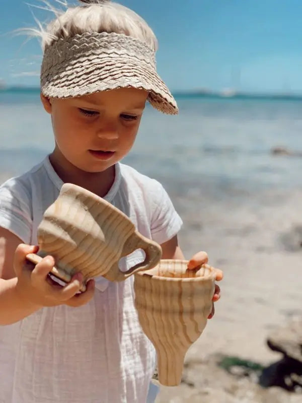 Wooden Funnel & Large Cup Set — in classroom water play