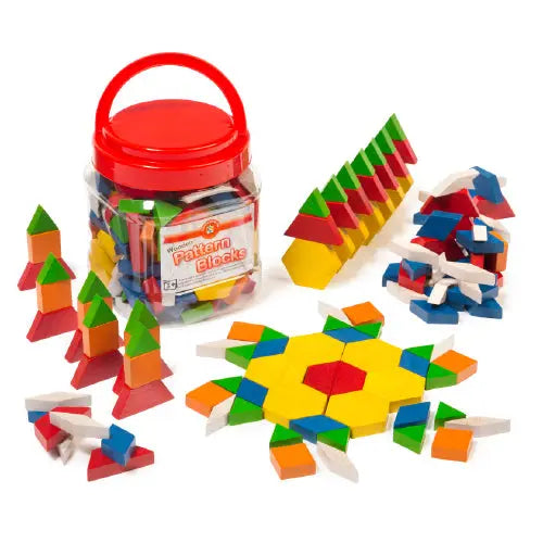 Wooden Pattern Blocks — wooden pattern blocks for early childhood maths and pattern play