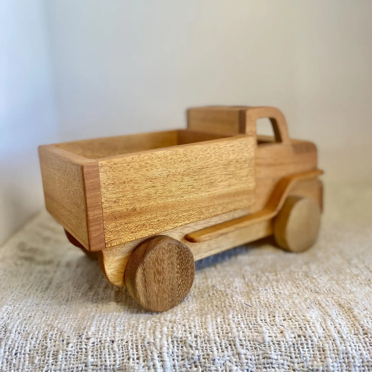 Wooden Peg Doll Mining Truck — alternative view of mining truck