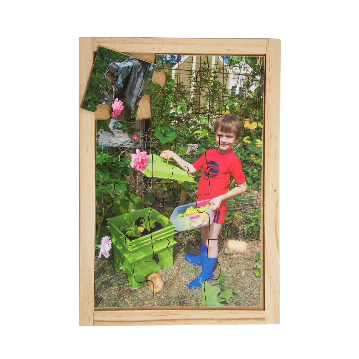 Worm Farm Puzzle — hand-painted wooden jigsaw puzzle — Australian-made sustainability early learning resource