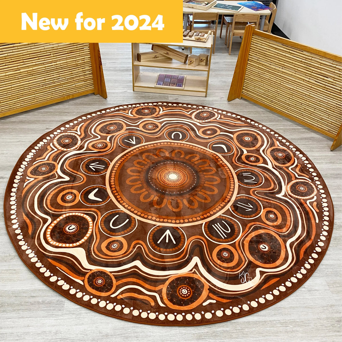Indigenous Dreaming Rug set of 3 — Yarning Circle classroom rug included in set