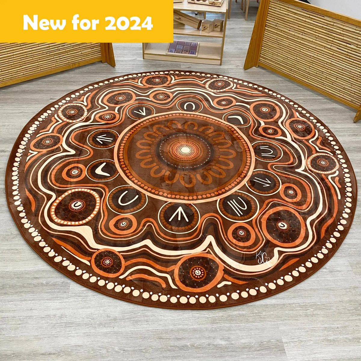 Set of 4 Indigenous Classroom Rugs — Yarning Circle classroom rug in set