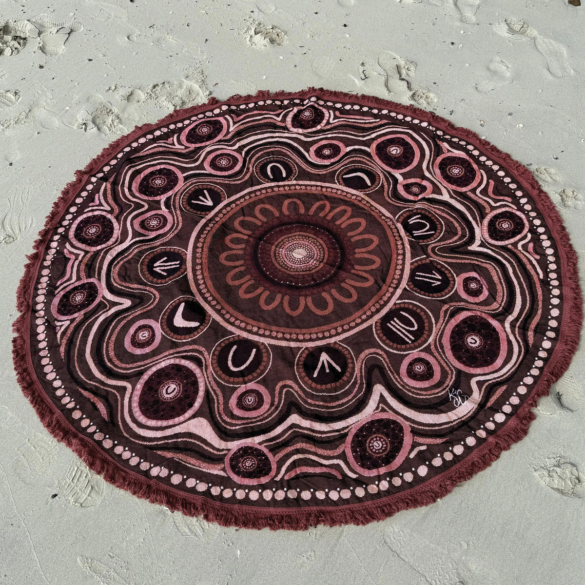 Yarning Circle Cotton Throw — additional view of cotton throw