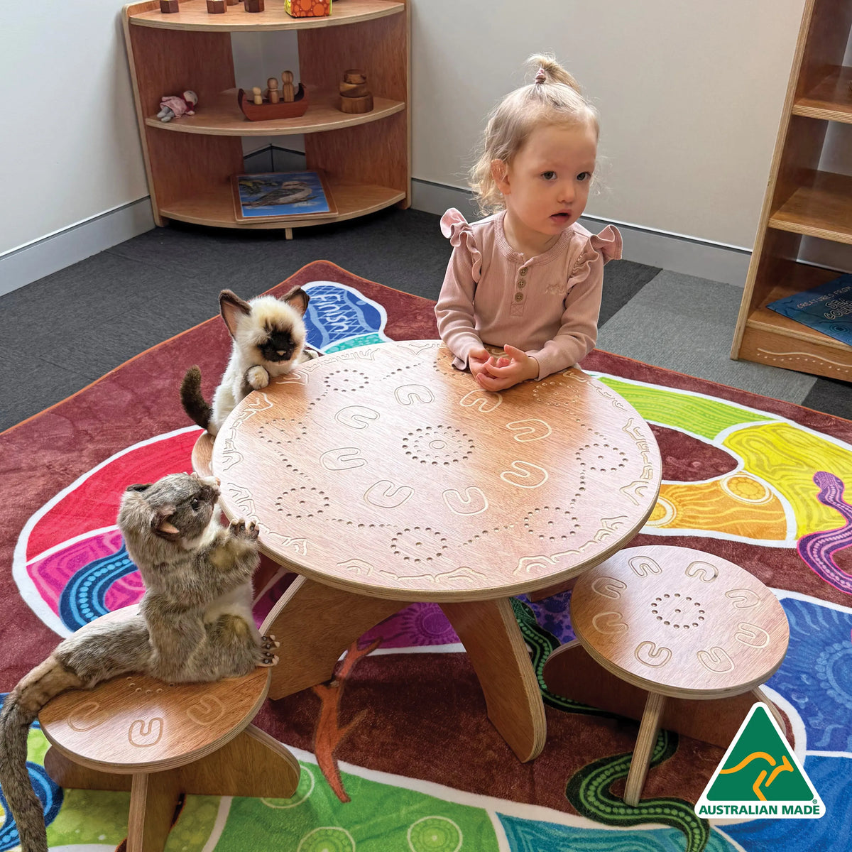 Yarning Circle Table and Stools — second alternative view