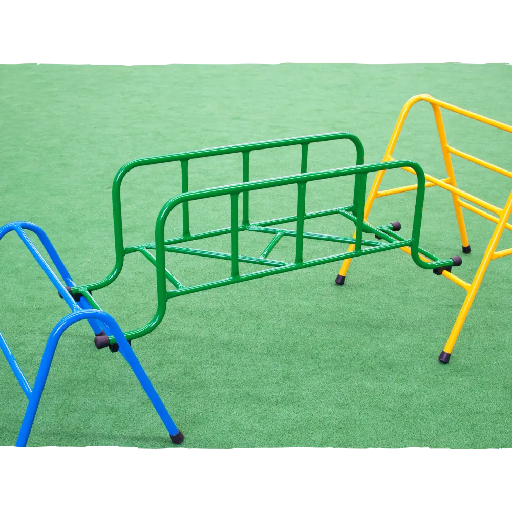 Zig-n-Zag Crosser — Australian-made wooden zigzag walker climbing frame attachment for early childhood