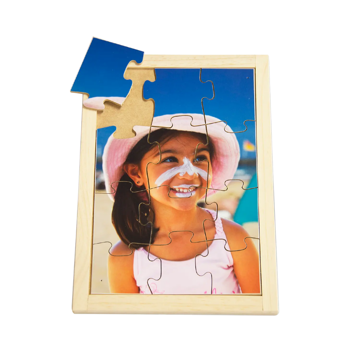 Zinc Sun Safety Puzzle — hand-painted wooden jigsaw puzzle — Australian-made sun safety early learning resource