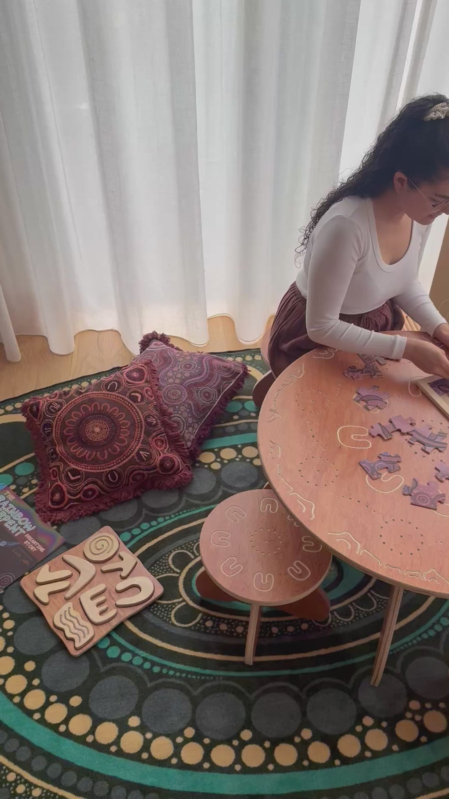 Yarning Circle Table and Stools