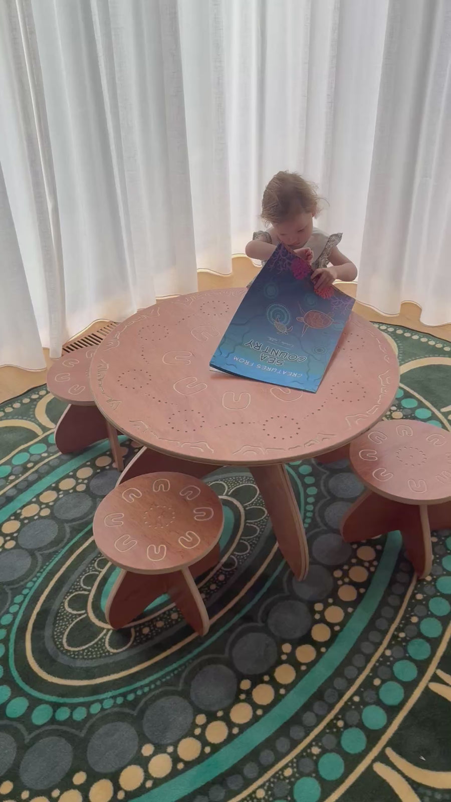 Yarning Circle Table and Stools