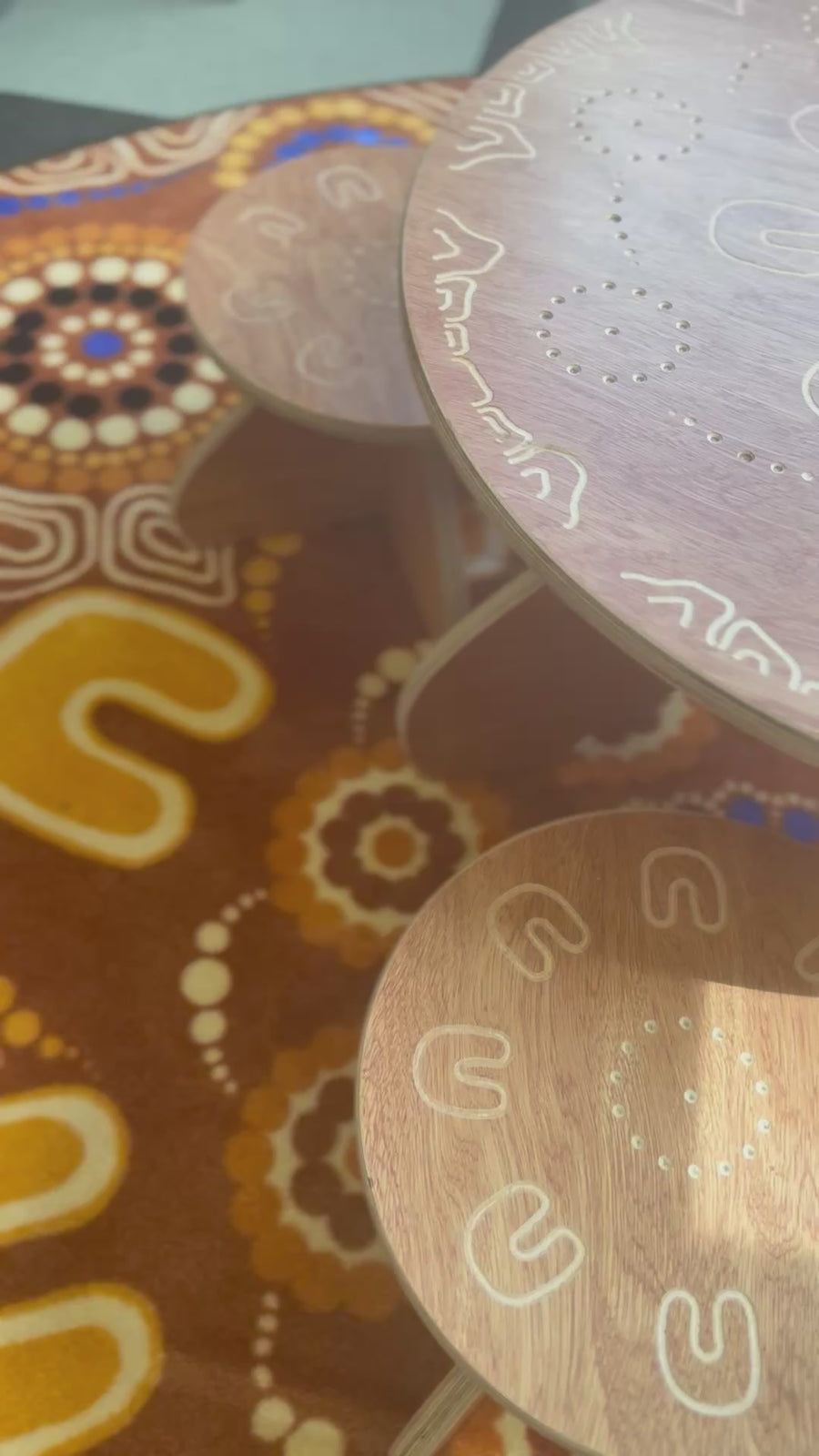 Yarning Circle Table and Stools