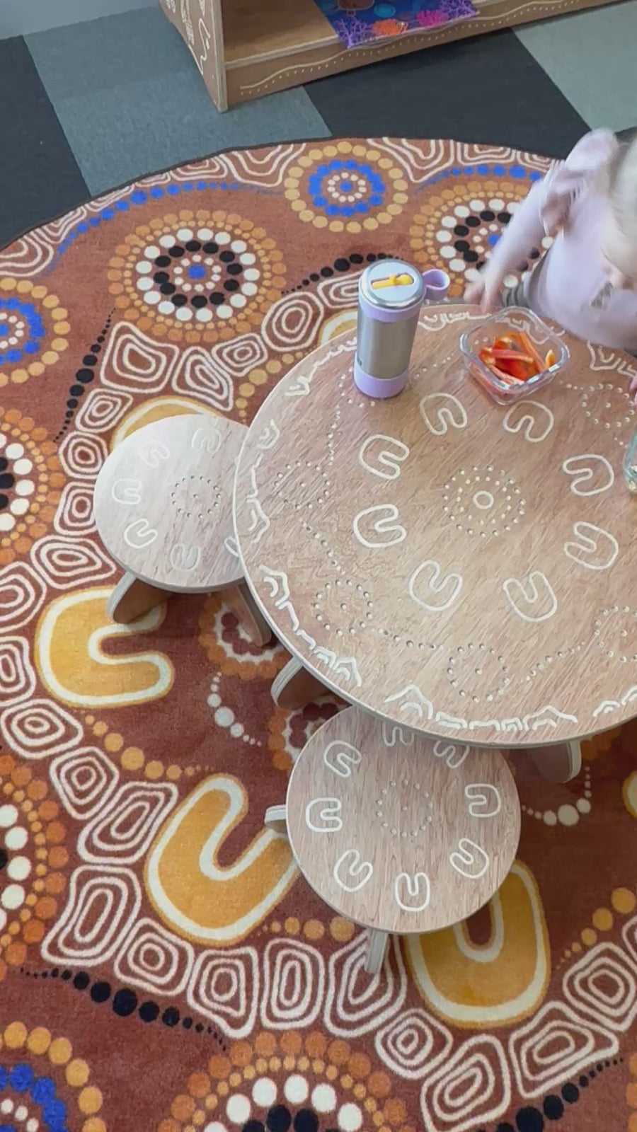 Yarning Circle Table and Stools