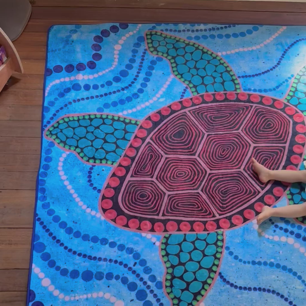 Turtles Dreaming Indigenous Rug