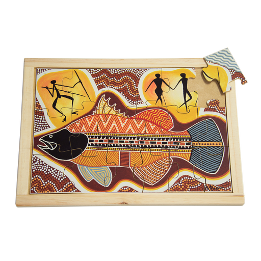 Aboriginal Art Barramundi Large Puzzle