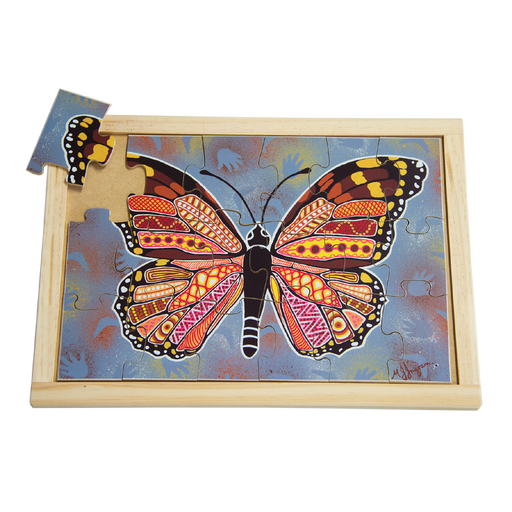 Aboriginal Art Butterfly Large Puzzle