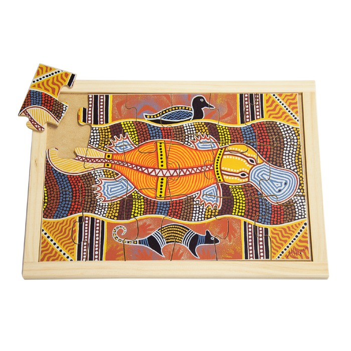 Aboriginal Art Platypus Large Puzzle