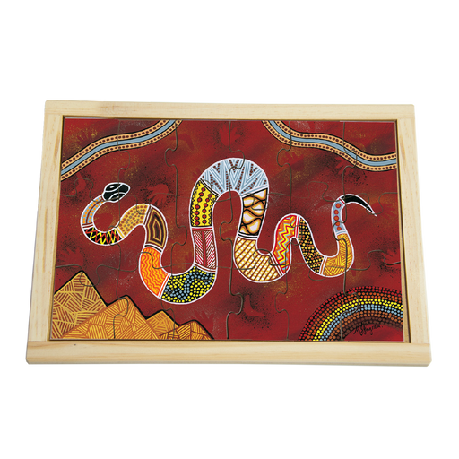 Aboriginal Art Rainbow Serpent Large Puzzle
